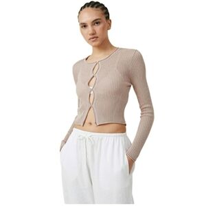 NWT COTTON ON Sheer Rib Peekaboo Cardigan- M